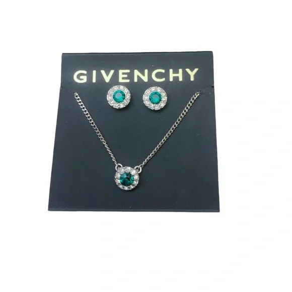 Givenchy Pave Necklace & Studded Earrings Set - Picture 6 of 8